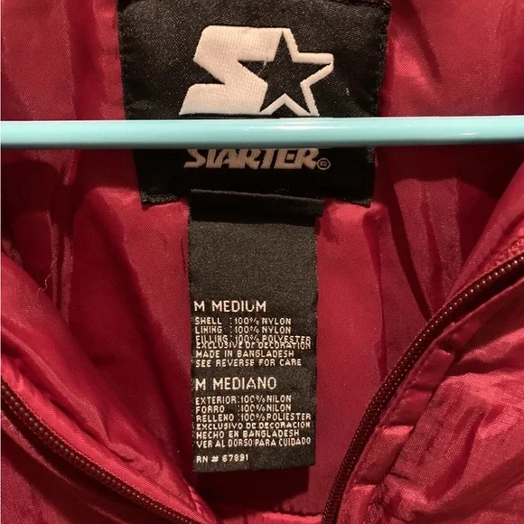 Vintage Alabama Crimson Tide Starter Hooded Jacket Men's Size M Embroidered - Picture 5 of 6